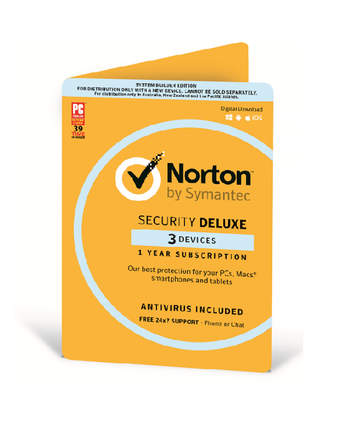 Norton Security Deluxe - 3 license multi device - valid for 12 months